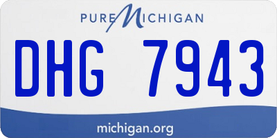 MI license plate DHG7943