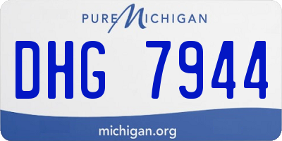 MI license plate DHG7944