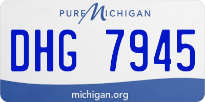 MI license plate DHG7945