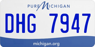 MI license plate DHG7947