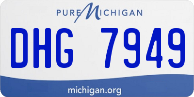 MI license plate DHG7949
