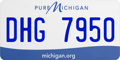 MI license plate DHG7950