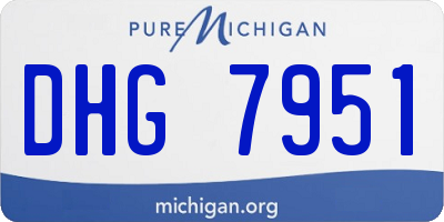 MI license plate DHG7951
