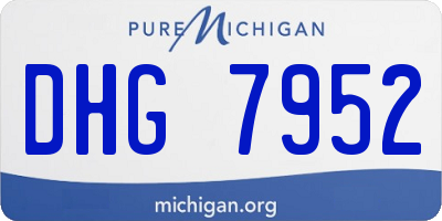 MI license plate DHG7952