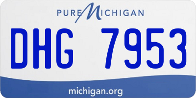 MI license plate DHG7953