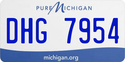 MI license plate DHG7954