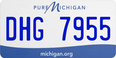 MI license plate DHG7955