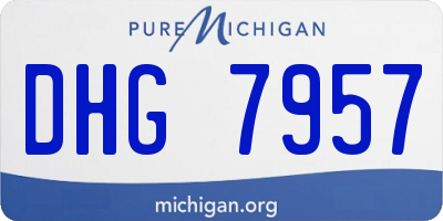 MI license plate DHG7957