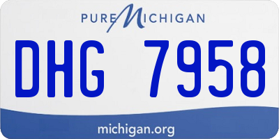 MI license plate DHG7958