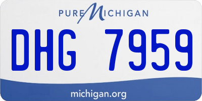 MI license plate DHG7959
