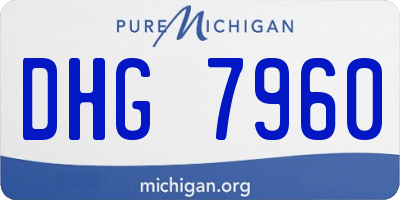MI license plate DHG7960