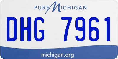 MI license plate DHG7961