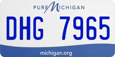 MI license plate DHG7965
