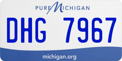 MI license plate DHG7967