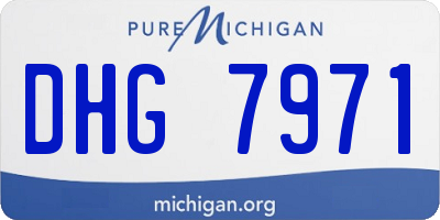 MI license plate DHG7971