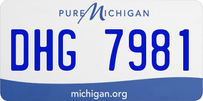 MI license plate DHG7981