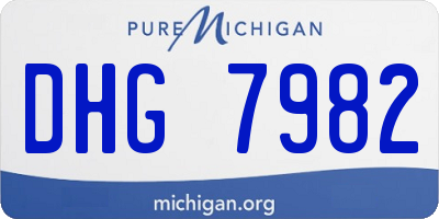 MI license plate DHG7982