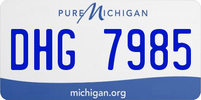 MI license plate DHG7985