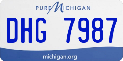 MI license plate DHG7987