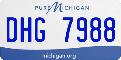 MI license plate DHG7988