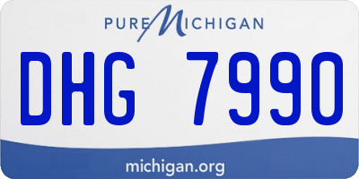 MI license plate DHG7990