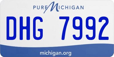 MI license plate DHG7992