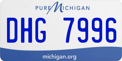 MI license plate DHG7996