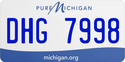 MI license plate DHG7998