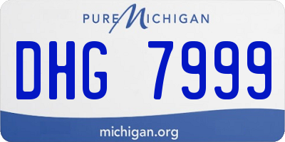 MI license plate DHG7999