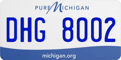 MI license plate DHG8002
