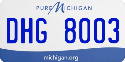 MI license plate DHG8003