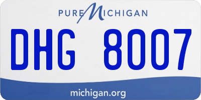 MI license plate DHG8007