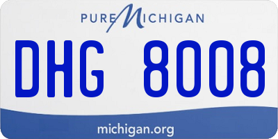MI license plate DHG8008