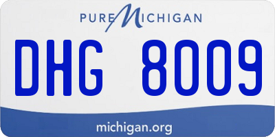 MI license plate DHG8009