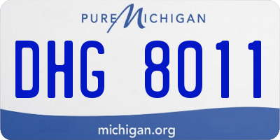 MI license plate DHG8011