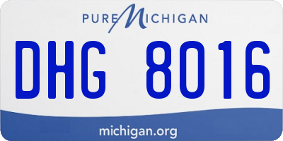 MI license plate DHG8016