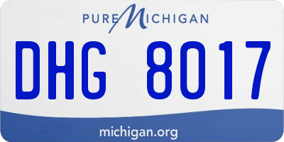 MI license plate DHG8017