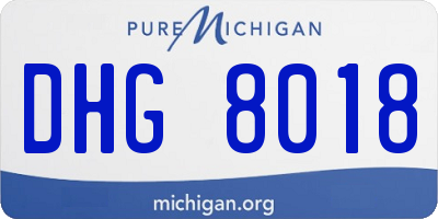MI license plate DHG8018
