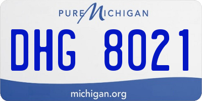 MI license plate DHG8021