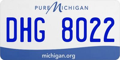 MI license plate DHG8022