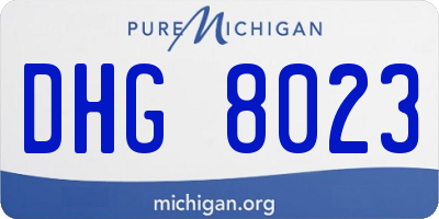 MI license plate DHG8023