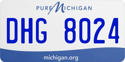 MI license plate DHG8024