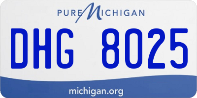 MI license plate DHG8025