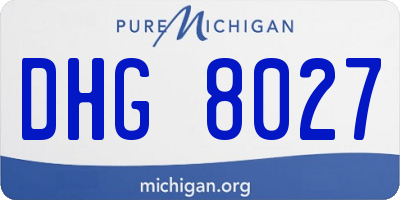 MI license plate DHG8027