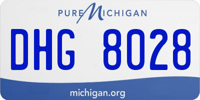 MI license plate DHG8028