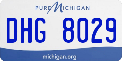 MI license plate DHG8029