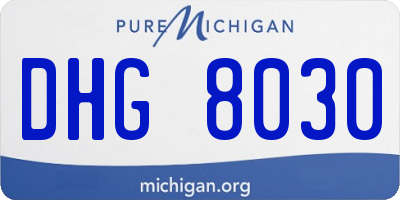 MI license plate DHG8030