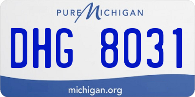 MI license plate DHG8031