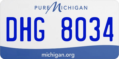 MI license plate DHG8034