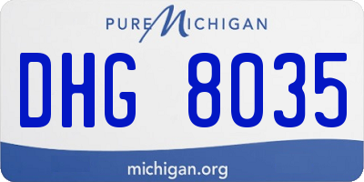 MI license plate DHG8035